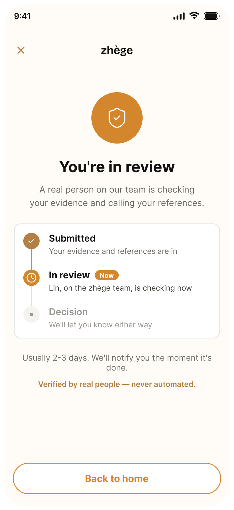 In review, light