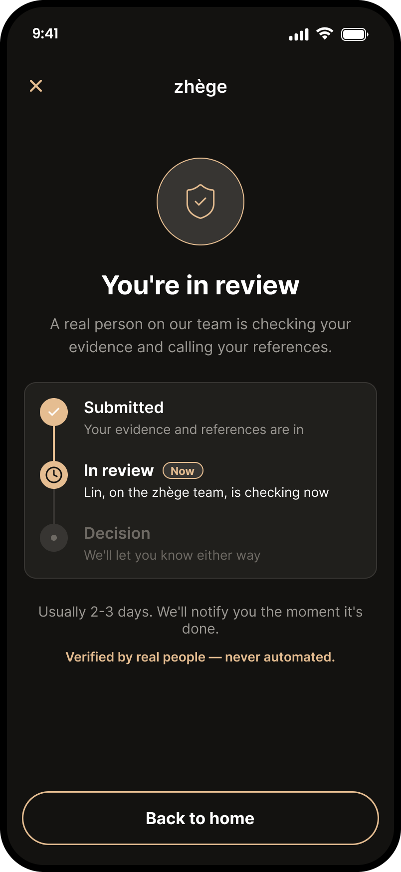 In review, dark